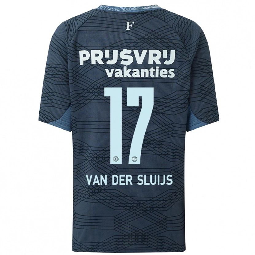 DanxenメンズNoëlle Van Der Sluijs#17ブラック グレーアウェイシャツ2025/26ジャージーユニフォーム