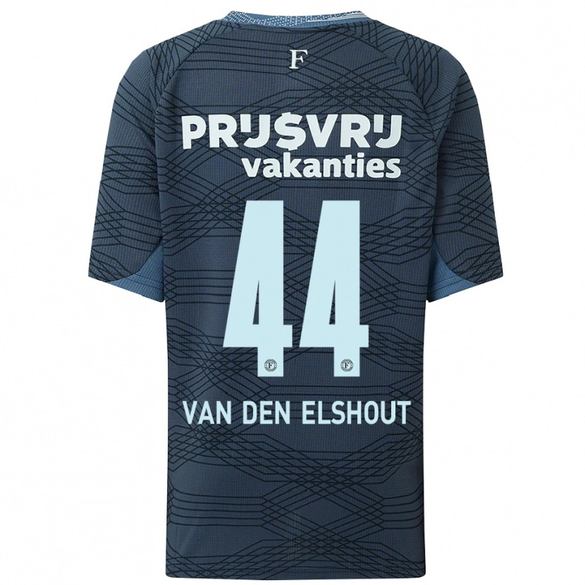 DanxenメンズTobias Van Den Elshout#44ブラック グレーアウェイシャツ2025/26ジャージーユニフォーム