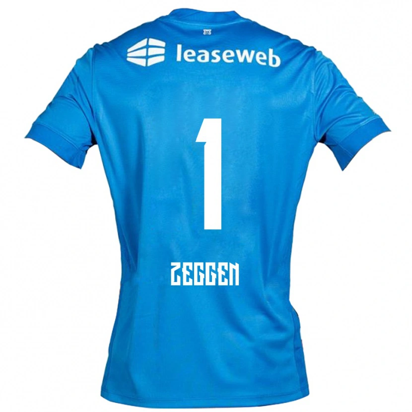 DanxenメンズKiyani Zeggen#1ブルー ホワイトアウェイシャツ2025/26ジャージーユニフォーム