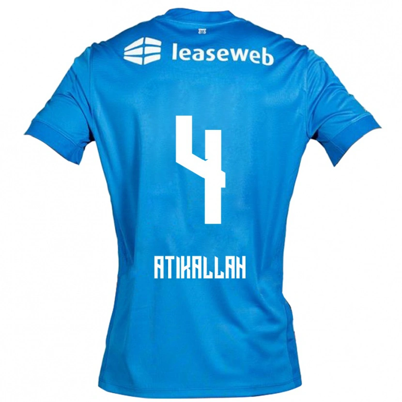 DanxenメンズRayan Atikallah#4ブルー ホワイトアウェイシャツ2025/26ジャージーユニフォーム