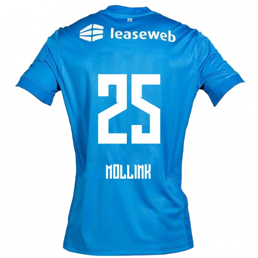 DanxenメンズYaël Mollink#25ブルー ホワイトアウェイシャツ2025/26ジャージーユニフォーム