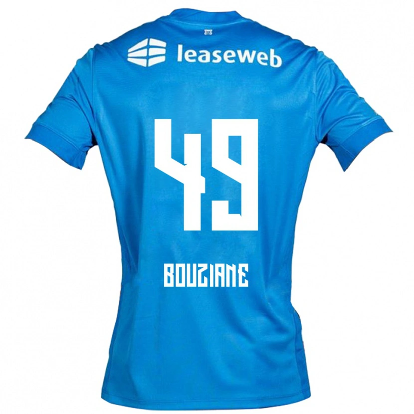 DanxenメンズWassim Bouziane#49ブルー ホワイトアウェイシャツ2025/26ジャージーユニフォーム