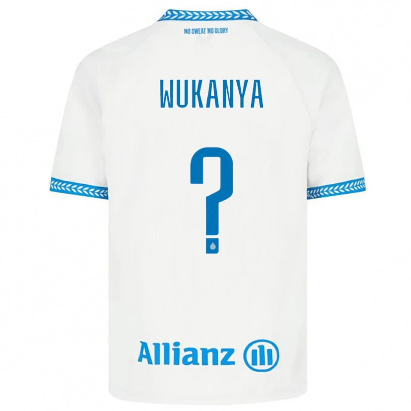 DanxenメンズStéphane Wukanya#0ブルー ホワイトアウェイシャツ2025/26ジャージーユニフォーム