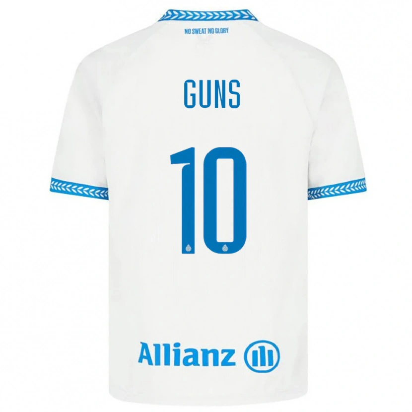 DanxenメンズCelien Guns#10ブルー ホワイトアウェイシャツ2025/26ジャージーユニフォーム