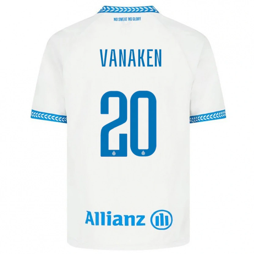 Danxenメンズレアンデル・デンドンケル#20ブルー ホワイトアウェイシャツ2025/26ジャージーユニフォーム