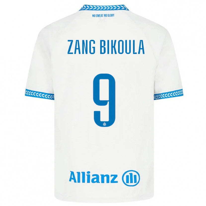 DanxenメンズVéronique Zang Bikoula#9ブルー ホワイトアウェイシャツ2025/26ジャージーユニフォーム