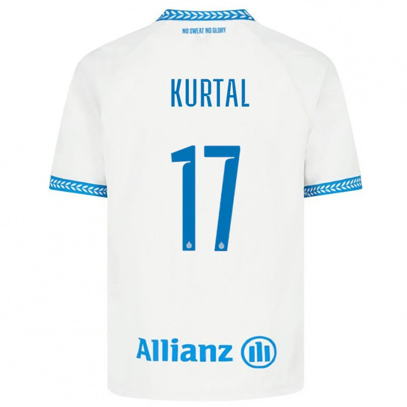 DanxenメンズUtku Kurtal#17ブルー ホワイトアウェイシャツ2025/26ジャージーユニフォーム