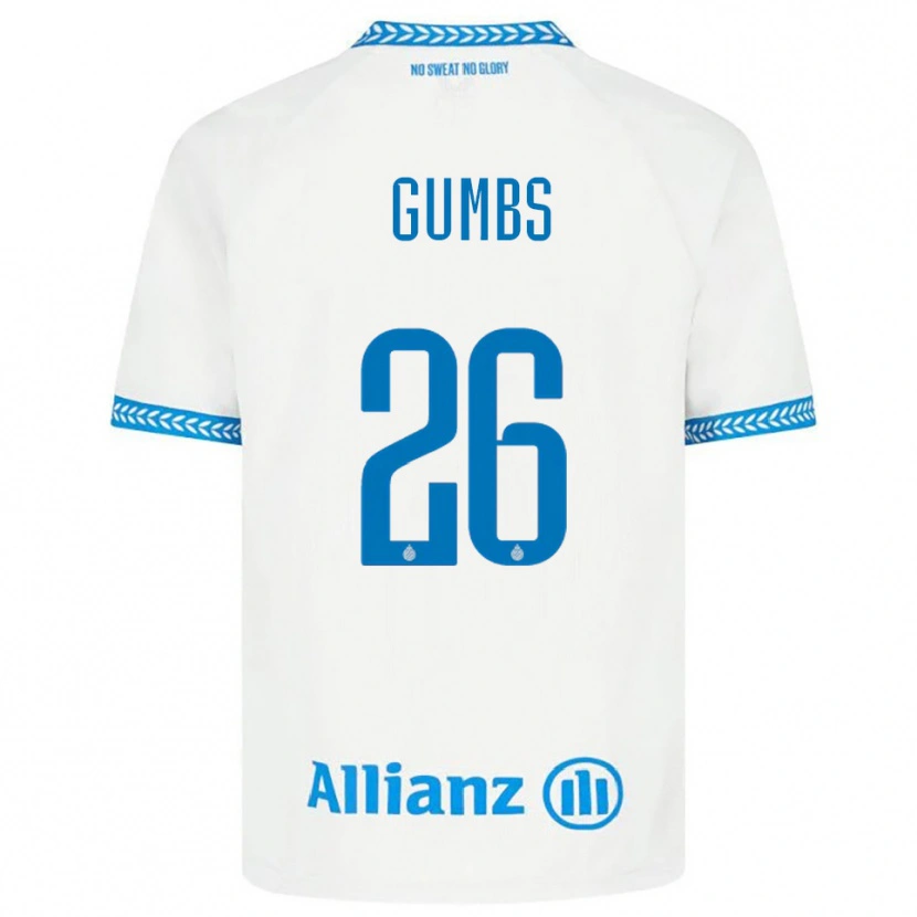 DanxenメンズAisse Gumbs#26ブルー ホワイトアウェイシャツ2025/26ジャージーユニフォーム