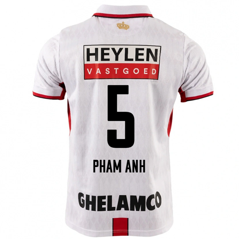 DanxenメンズKhoi Pham Anh#5ホワイト レッドアウェイシャツ2025/26ジャージーユニフォーム