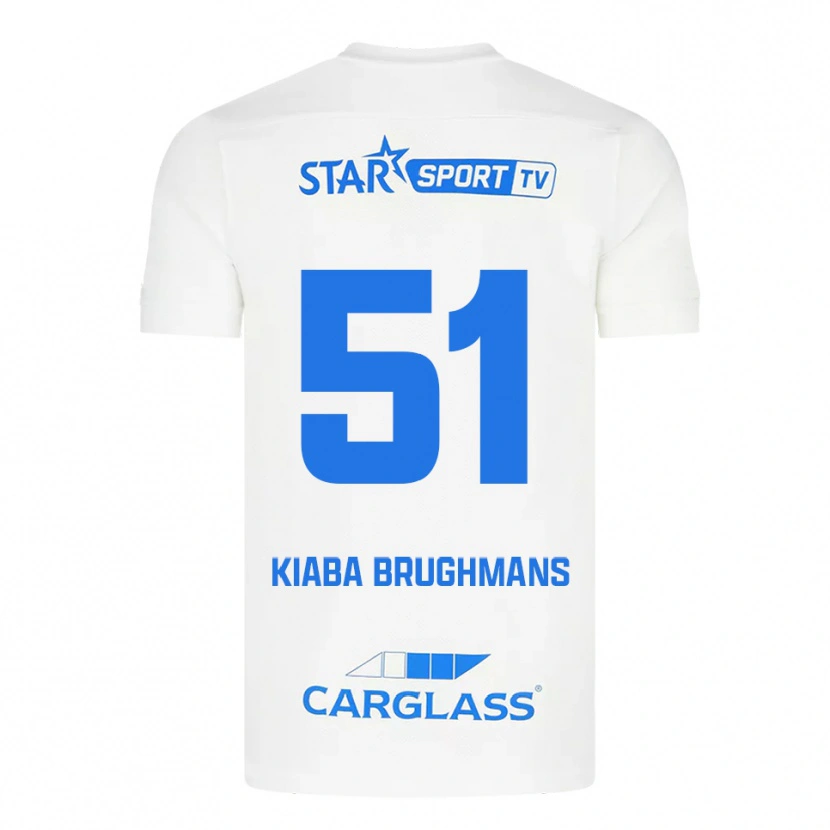 DanxenメンズLucca Brughmans#51ホワイト ブルーアウェイシャツ2025/26ジャージーユニフォーム