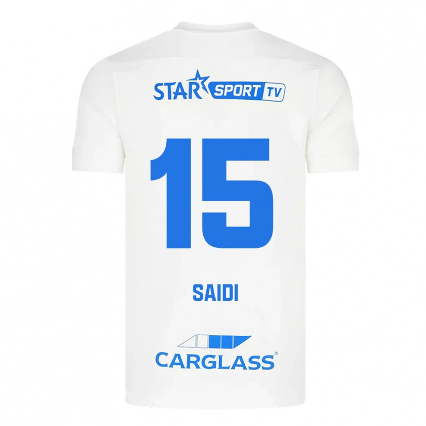 DanxenメンズAssil Saidi#15ホワイト ブルーアウェイシャツ2025/26ジャージーユニフォーム