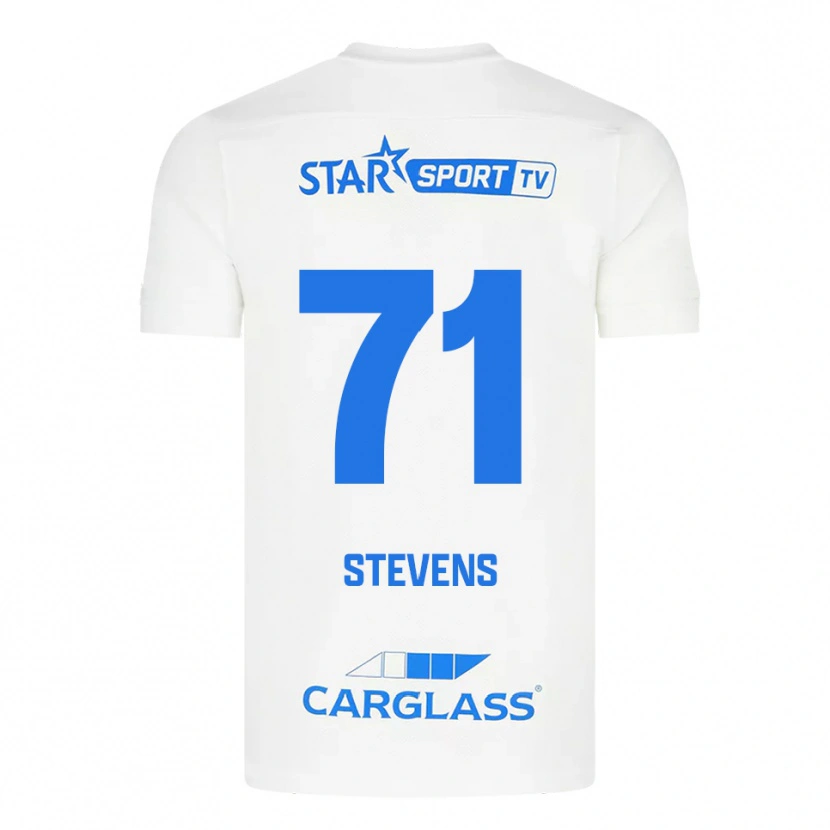 DanxenメンズBrent Stevens#71ホワイト ブルーアウェイシャツ2025/26ジャージーユニフォーム