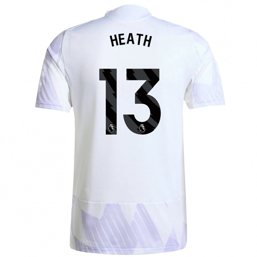 DanxenメンズFred Heath#13ホワイト パープル パープルアウェイシャツ2025/26ジャージーユニフォーム
