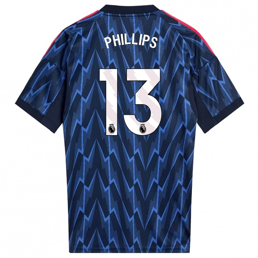 DanxenメンズCharlie Phillips#13ネイビー レッドアウェイシャツ2025/26ジャージーユニフォーム