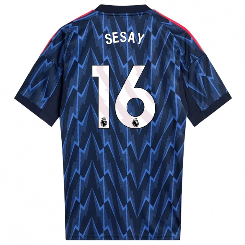DanxenメンズJoshua Sesay#16ネイビー レッドアウェイシャツ2025/26ジャージーユニフォーム