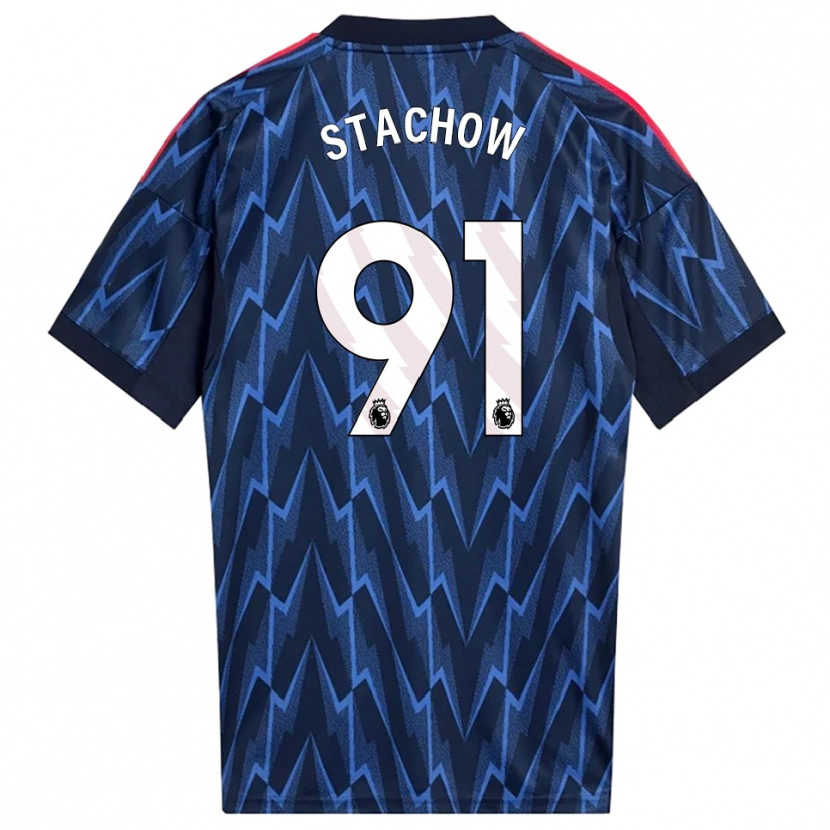 DanxenメンズPatrick Stachow#91ネイビー レッドアウェイシャツ2025/26ジャージーユニフォーム