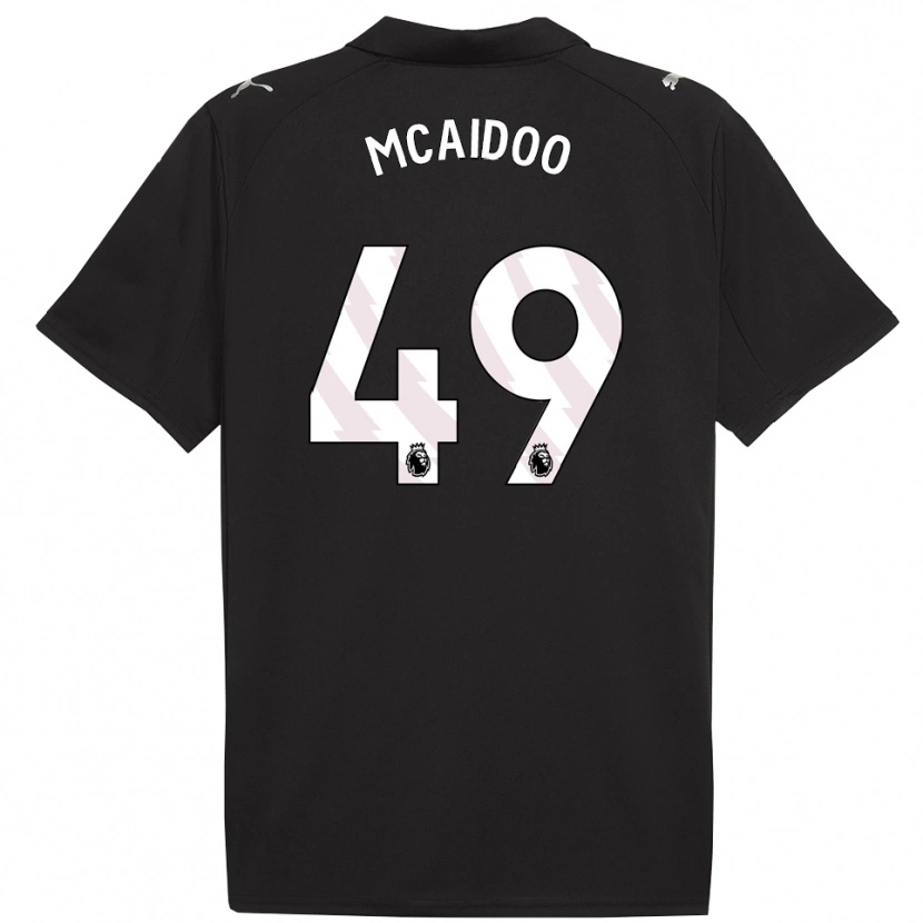DanxenメンズRyan Mcaidoo#49ブラック ホワイトアウェイシャツ2025/26ジャージーユニフォーム