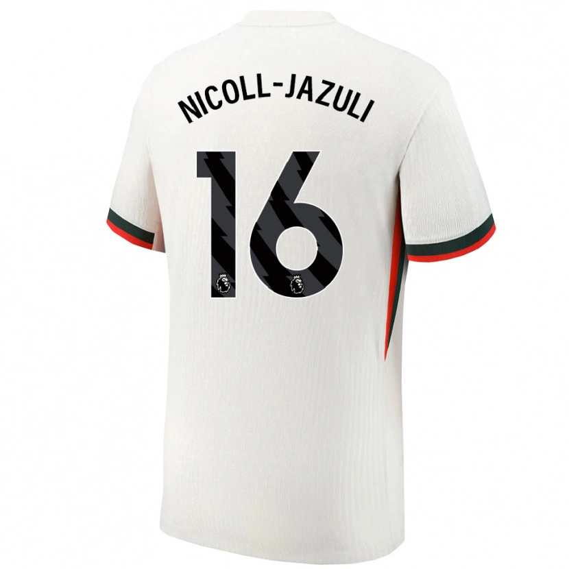 DanxenメンズMahdi Nicoll-Jazuli#16ホワイト グリーンアウェイシャツ2025/26ジャージーユニフォーム