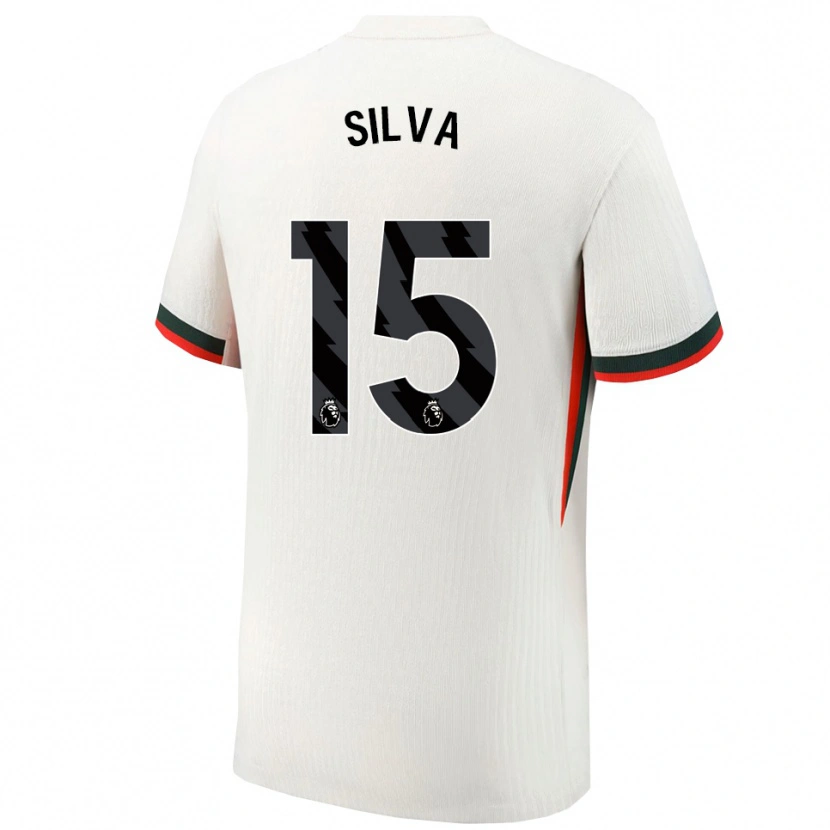 DanxenメンズIsaac Silva#15ホワイト グリーンアウェイシャツ2025/26ジャージーユニフォーム