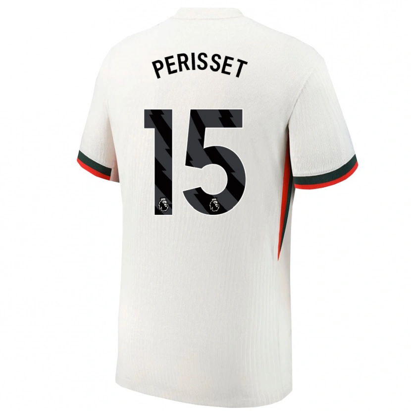 Danxenメンズエーヴ・ペリッセ#15ホワイト グリーンアウェイシャツ2025/26ジャージーユニフォーム