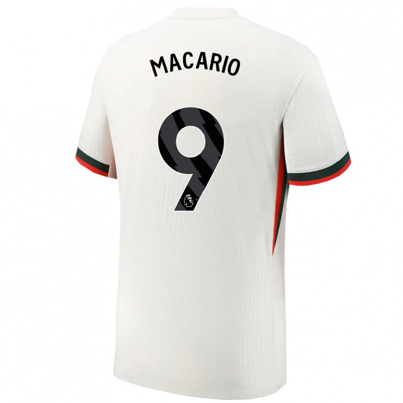 Danxenメンズカタリナ・マカリオ#9ホワイト グリーンアウェイシャツ2025/26ジャージーユニフォーム