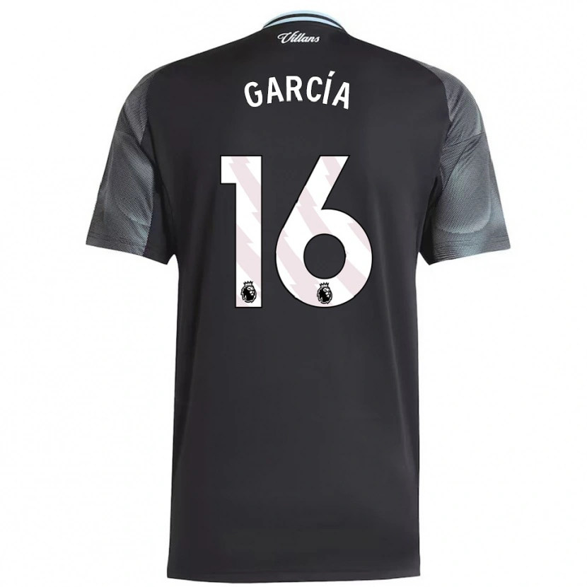 DanxenメンズAndrés García#16ブラック スカイブルーアウェイシャツ2025/26ジャージーユニフォーム
