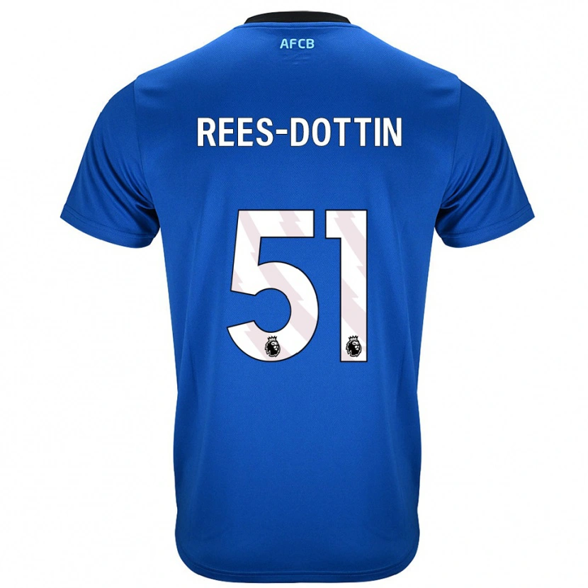 DanxenメンズRemy Rees-Dottin#51ブルー ブラックアウェイシャツ2025/26ジャージーユニフォーム