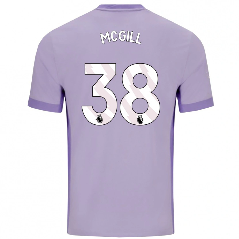 Danxenメンズトム・マッギル#38タロ パープル ホワイトアウェイシャツ2025/26ジャージーユニフォーム