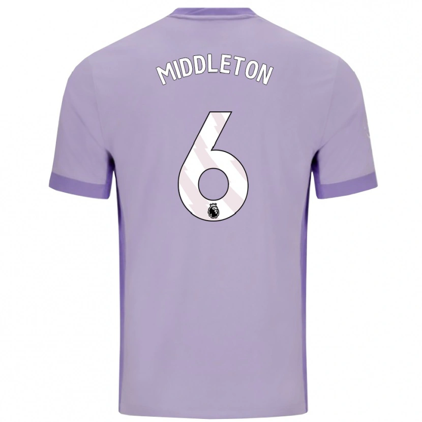 DanxenメンズJesse Middleton#6タロ パープル ホワイトアウェイシャツ2025/26ジャージーユニフォーム