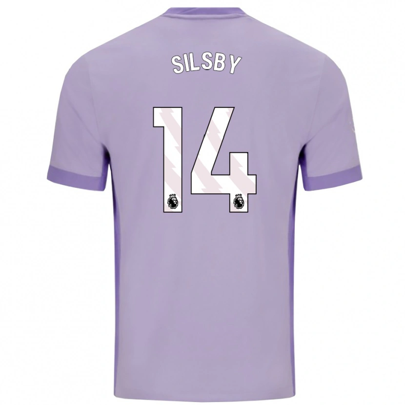 Danxenメンズタイラー・シルスビー#14タロ パープル ホワイトアウェイシャツ2025/26ジャージーユニフォーム