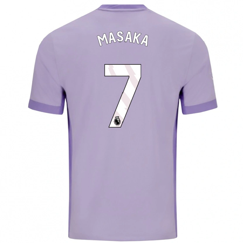 Danxenメンズアイシャ・マサカ#7タロ パープル ホワイトアウェイシャツ2025/26ジャージーユニフォーム