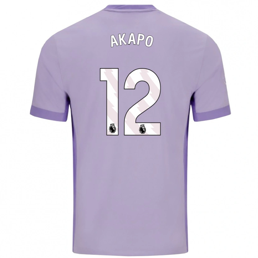 DanxenメンズTobi Akapo#12タロ パープル ホワイトアウェイシャツ2025/26ジャージーユニフォーム