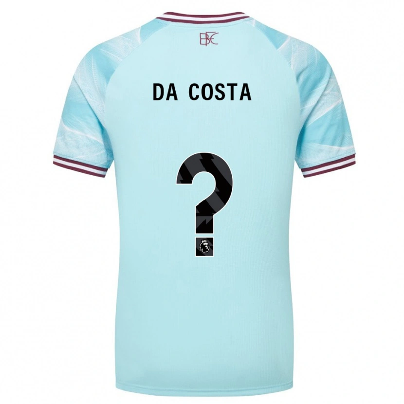 DanxenメンズCroyde Da Costa#0スカイブルー バーガンディアウェイシャツ2025/26ジャージーユニフォーム