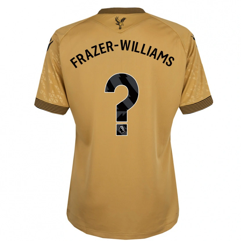 DanxenメンズKhyan Frazer-Williams#0ゴールド ブラックアウェイシャツ2025/26ジャージーユニフォーム