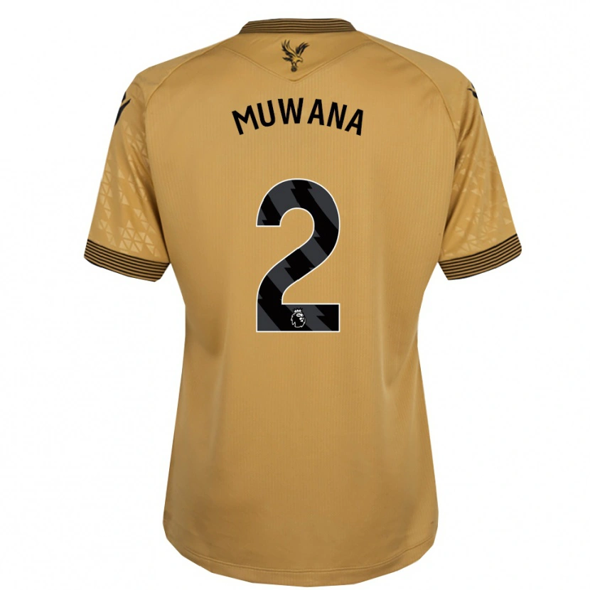 DanxenメンズJoshua Muwana#2ゴールド ブラックアウェイシャツ2025/26ジャージーユニフォーム