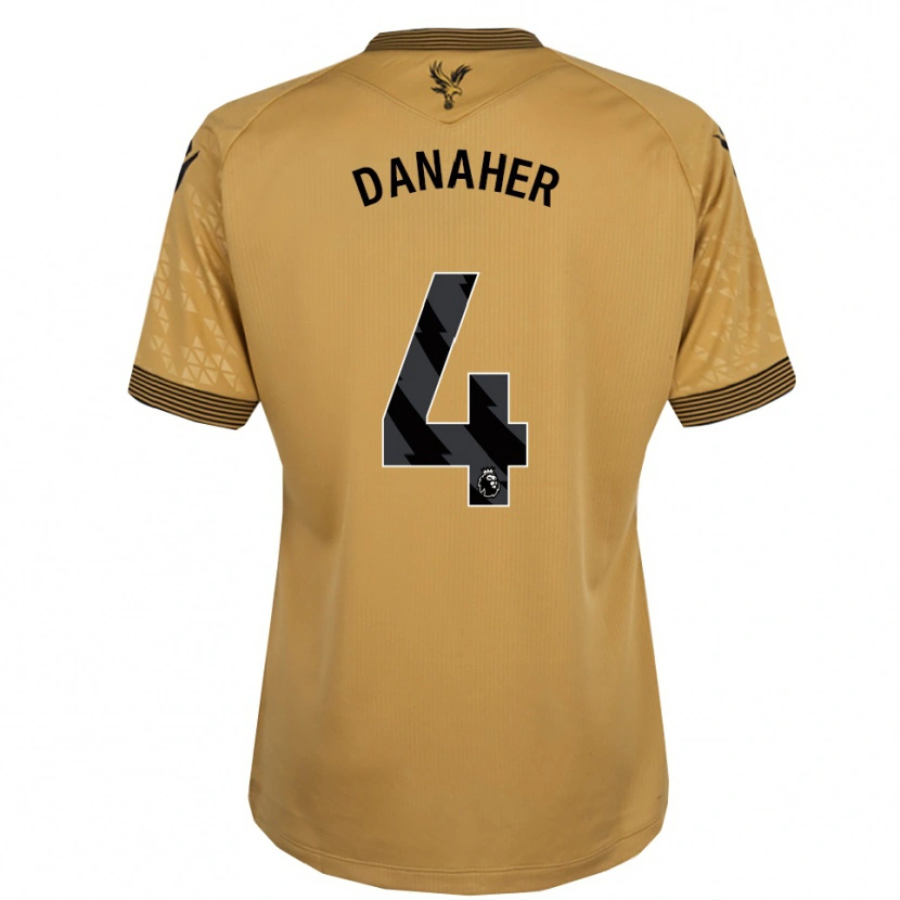 Danxenメンズユアン・ダナハー#4ゴールド ブラックアウェイシャツ2025/26ジャージーユニフォーム
