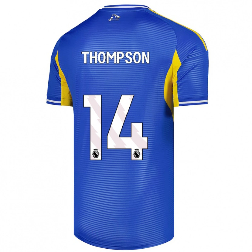 DanxenメンズAiden Thompson#14ブルー イエローアウェイシャツ2025/26ジャージーユニフォーム