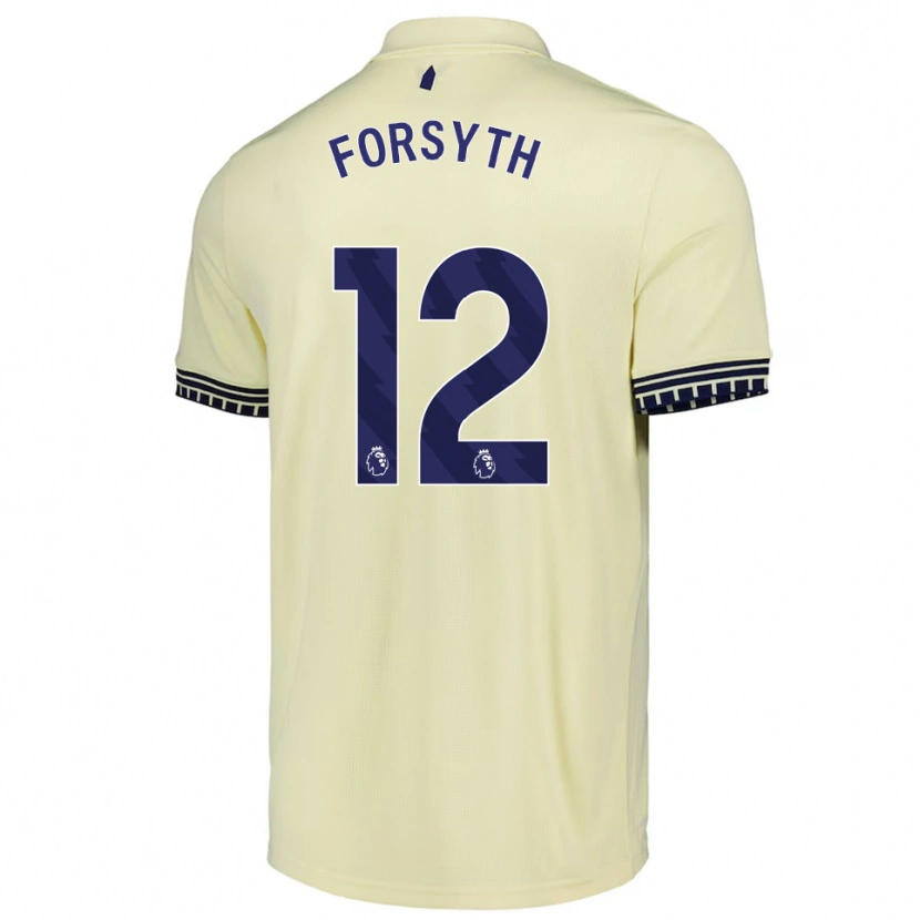DanxenメンズLuke Forsyth#12オフホワイト ブラックアウェイシャツ2025/26ジャージーユニフォーム