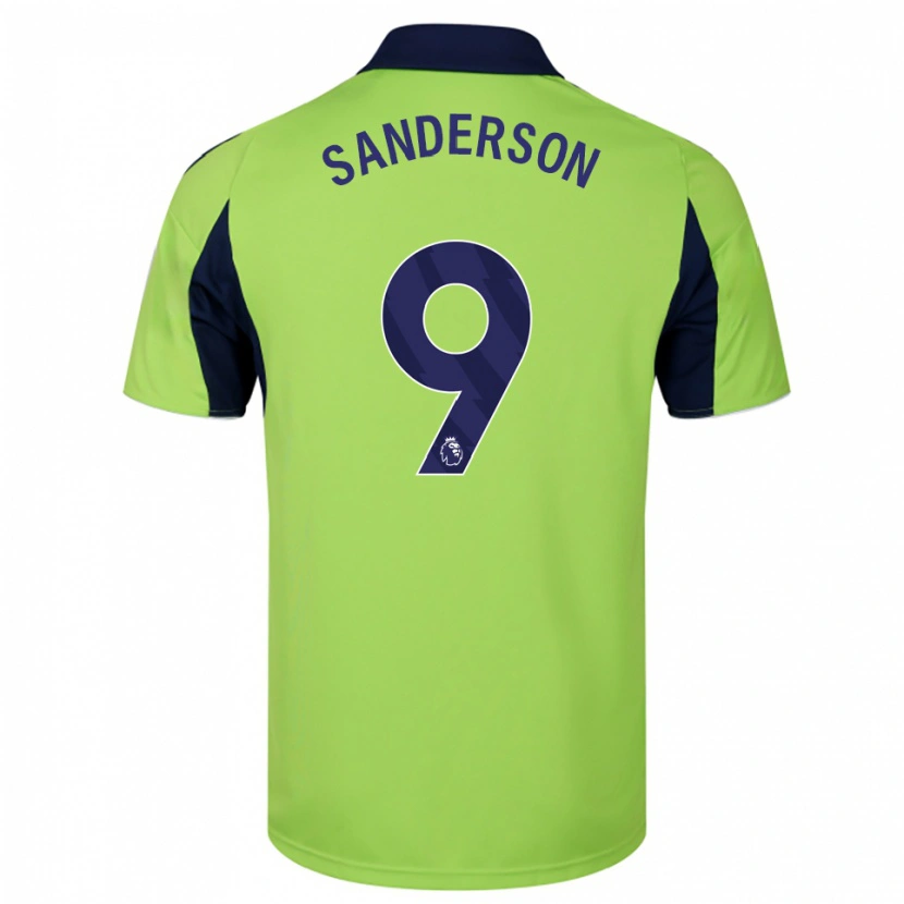 DanxenメンズOliver Sanderson#9グリーン ネイビー ホワイトアウェイシャツ2025/26ジャージーユニフォーム