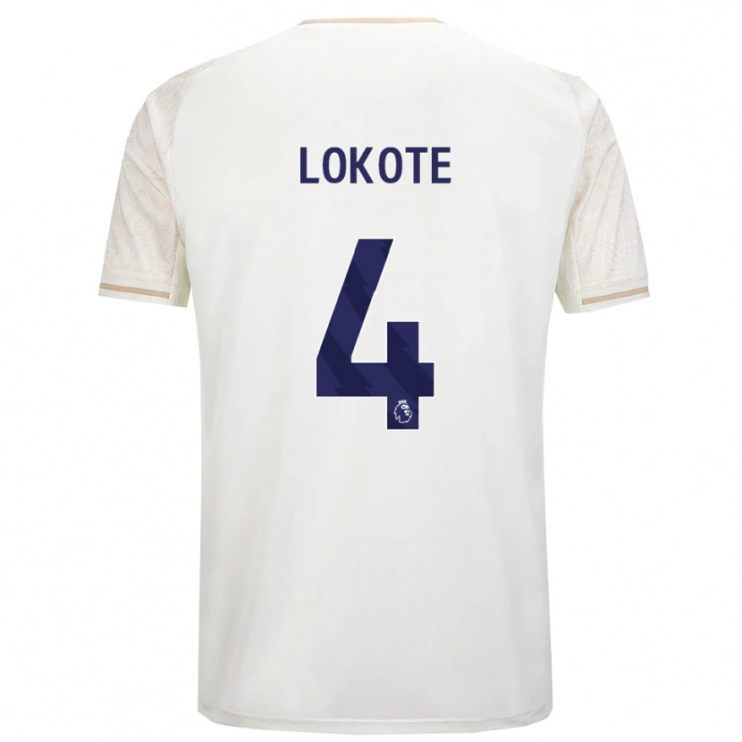 DanxenメンズEleazar Lokote#4オフホワイト ブラックアウェイシャツ2025/26ジャージーユニフォーム