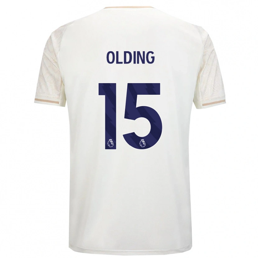 DanxenメンズHollie Olding#15オフホワイト ブラックアウェイシャツ2025/26ジャージーユニフォーム