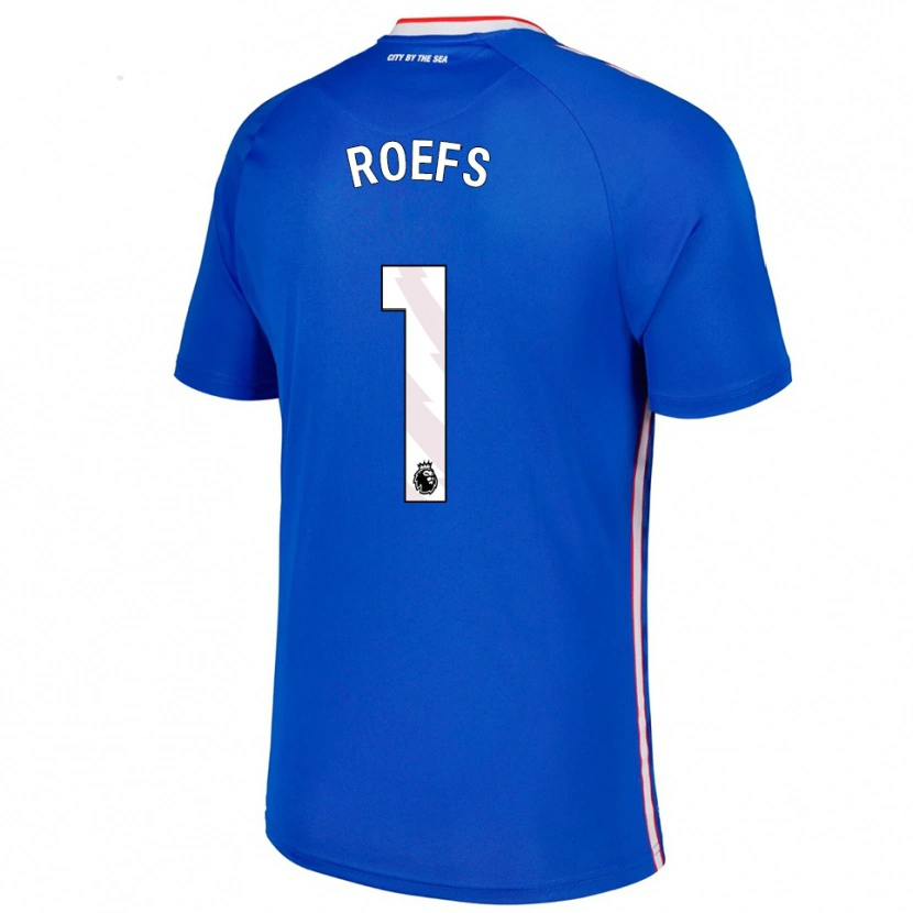 DanxenメンズRobin Roefs#1ブルー ホワイトアウェイシャツ2025/26ジャージーユニフォーム