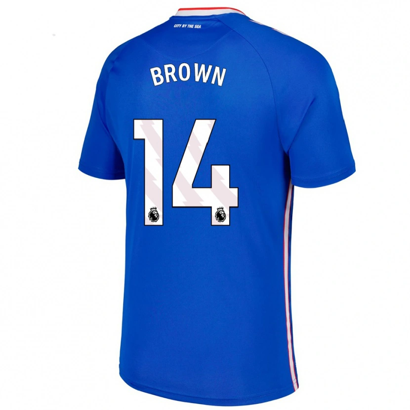 DanxenメンズJay Brown#14ブルー ホワイトアウェイシャツ2025/26ジャージーユニフォーム