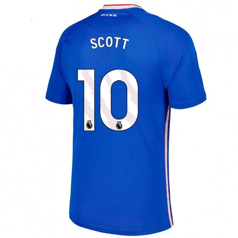 DanxenメンズFelix Scott#10ブルー ホワイトアウェイシャツ2025/26ジャージーユニフォーム