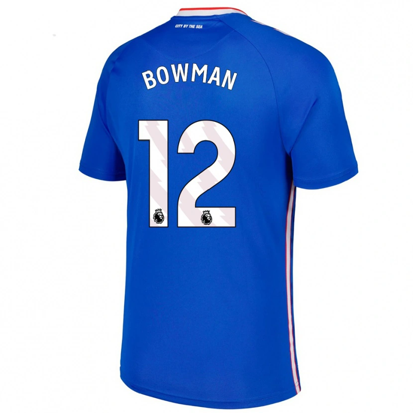 DanxenメンズArron Bowman#12ブルー ホワイトアウェイシャツ2025/26ジャージーユニフォーム