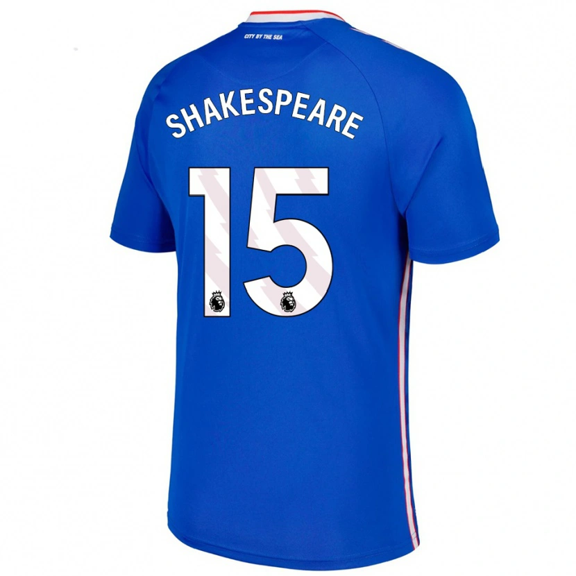 DanxenメンズCaleb Shakespeare#15ブルー ホワイトアウェイシャツ2025/26ジャージーユニフォーム