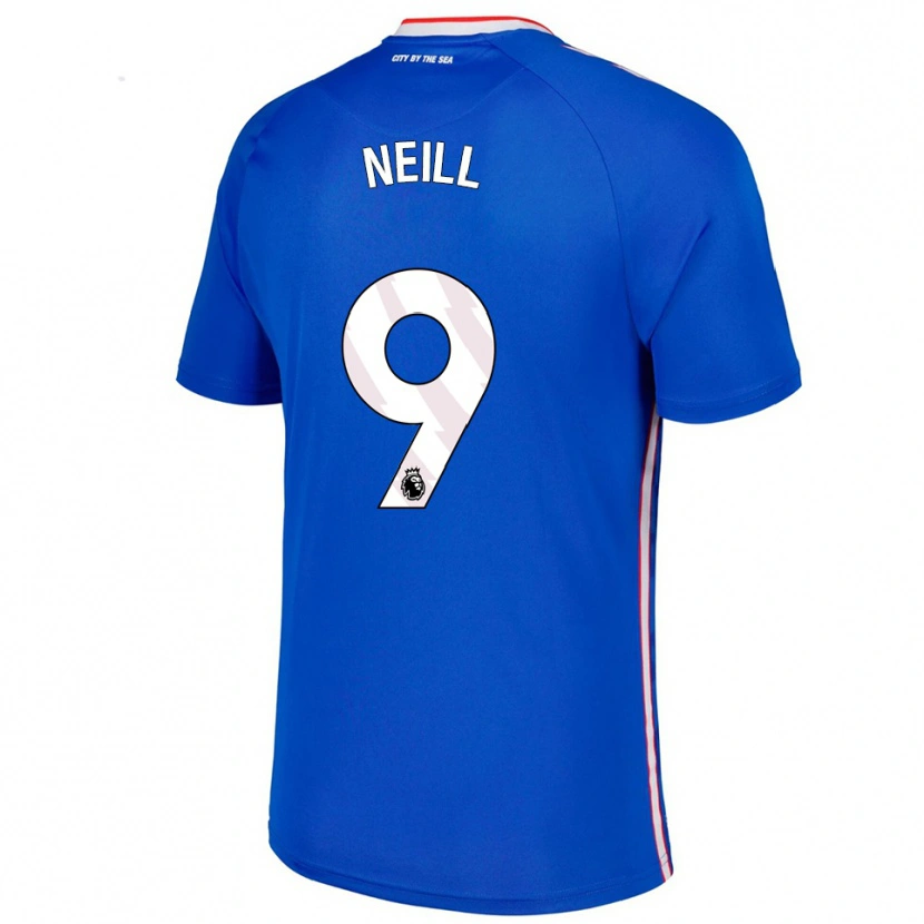 DanxenメンズMarcus Neill#9ブルー ホワイトアウェイシャツ2025/26ジャージーユニフォーム