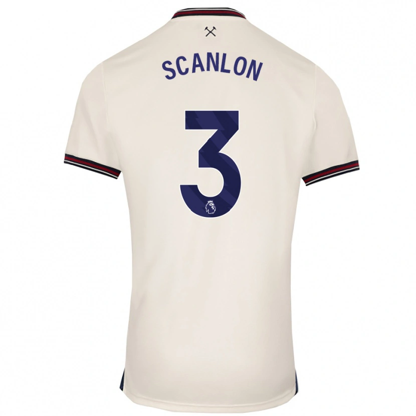 DanxenメンズJoe Scanlon#3オフホワイトアウェイシャツ2025/26ジャージーユニフォーム