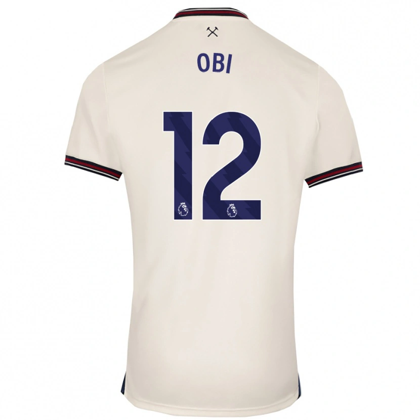 DanxenメンズChuk Obi#12オフホワイトアウェイシャツ2025/26ジャージーユニフォーム