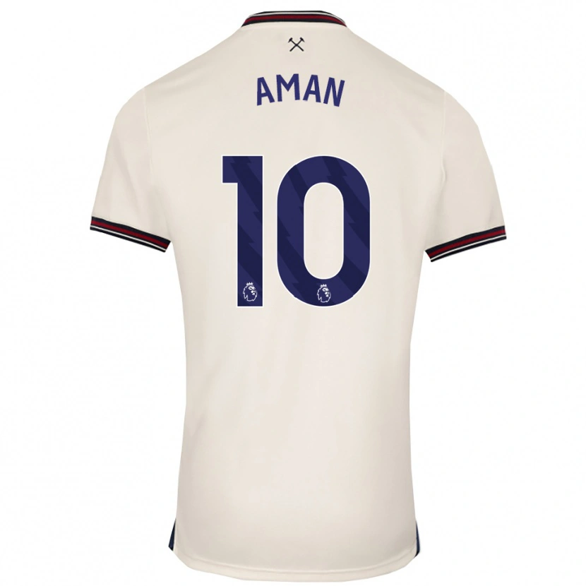 DanxenメンズAbdulkareem Aman#10オフホワイトアウェイシャツ2025/26ジャージーユニフォーム